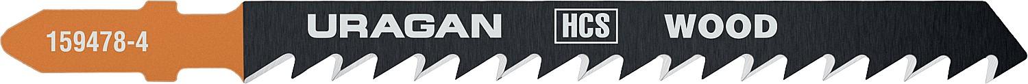 URAGAN T144D, T-хвост., по дереву, HCS, шаг 4 мм, 75 мм, 2 шт, полотна для лобзика (159478-4)