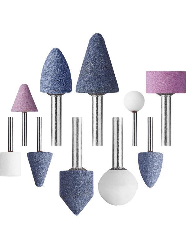 STAYER 10 предм., хвостовик d 3.2 / 6.0 мм, набор абразивных минишарошек-насадок (2989-H10)