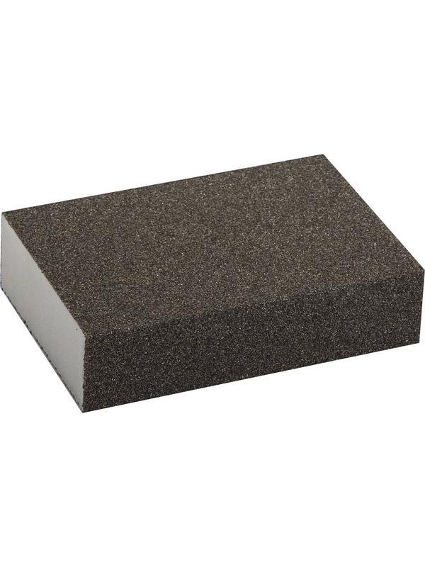 ЗУБР Р80, 100 х 68 х 26 мм, водостойкая, четырехсторонняя шлифовальная губка (35611-080)
