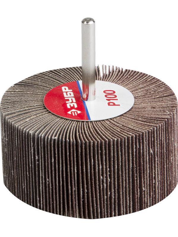 ЗУБР d 80 x 40 мм, P100, на шпильке d 6 мм, круг шлифовальный лепестковый (36604-100)