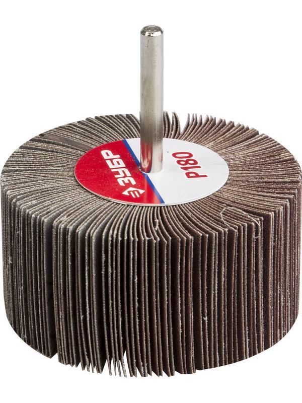 ЗУБР d 80 x 40 мм, P180, на шпильке d 6 мм, круг шлифовальный лепестковый (36604-180)