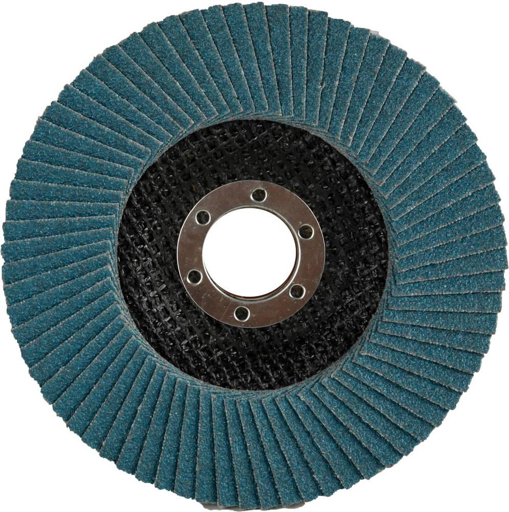 ЗУБР 125 мм, P60, КЛТ, круг лепестковый торцевой циркониевый (36596-125-60)