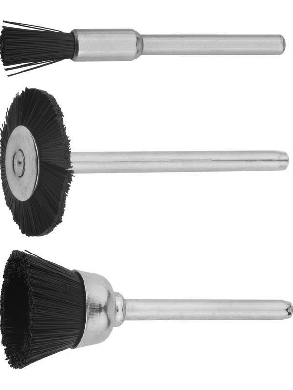 STAYER 3 шт., набор щеток нейлоновых для гравёра (29914-H3)