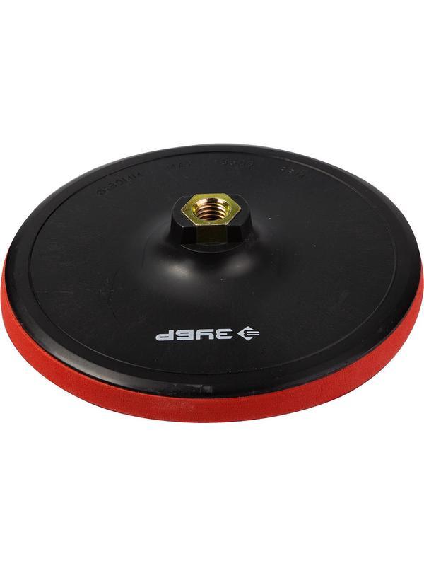 ЗУБР М14, d 150 мм, пластиковая, мягкая опорная тарелка на липучке для УШМ, Профессионал (35782-150)