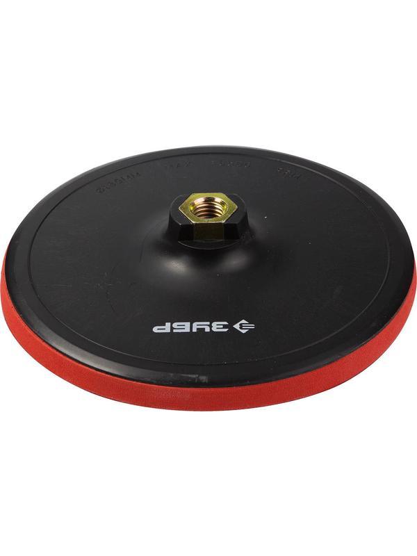 ЗУБР М14, d 180 мм, пластиковая, мягкая опорная тарелка на липучке для УШМ, Профессионал (35782-180)