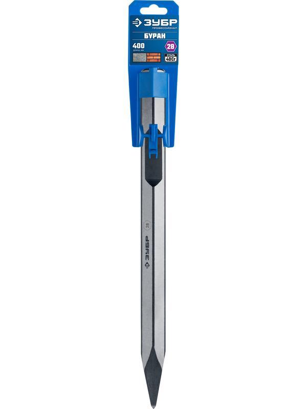 ЗУБР Буран, 400 мм, HEX 28, пикообразное зубило (29372-00-400)