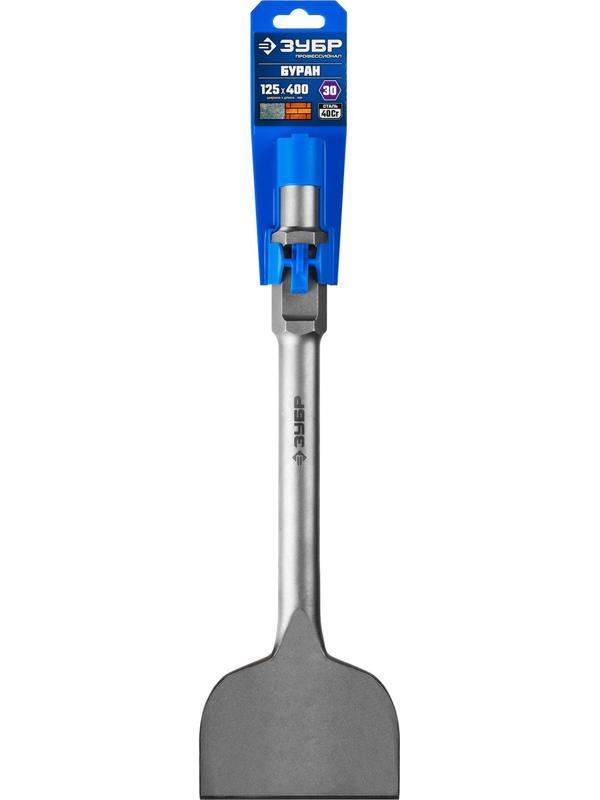 ЗУБР Буран, 125 х 400 мм, HEX 30, лопаточное зубило (29375-125-400)