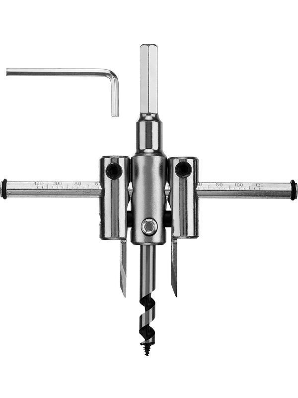 ЗУБР d 30-120 мм, глубина реза 30 мм, регулируемое сверло по дереву (29440-120)