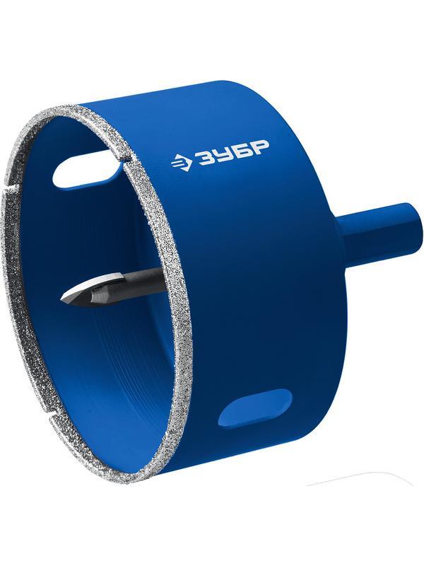 ЗУБР АГК, d 102 мм, (центр. сверло, трехгр. хвост, Р60), алмазная коронка, Профессиона (29850-102)