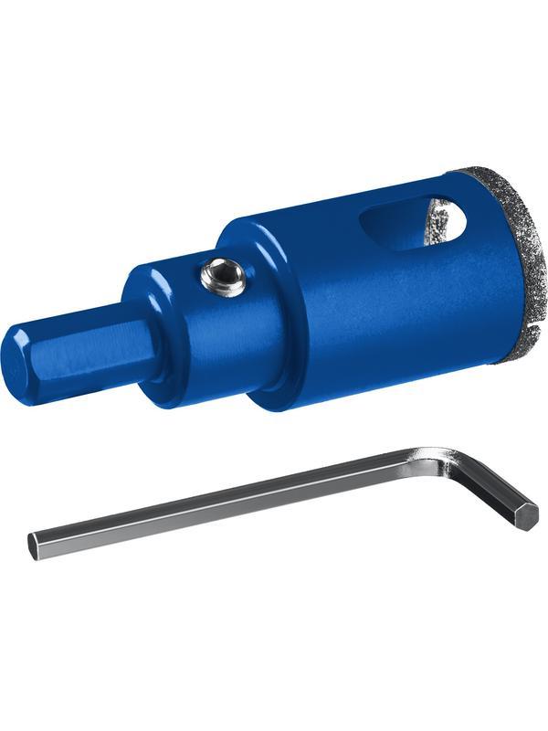 ЗУБР АГК, d 38 мм, (центр. сверло, трехгр. хвост, Р60), алмазная коронка, Профессионал (29850-38)