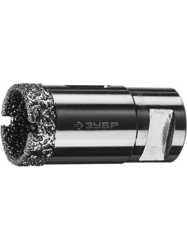 ЗУБР АВК, d 29 мм, (М14, 15 мм кромка), вакуумная алмазная коронка, Профессионал (29865-29)