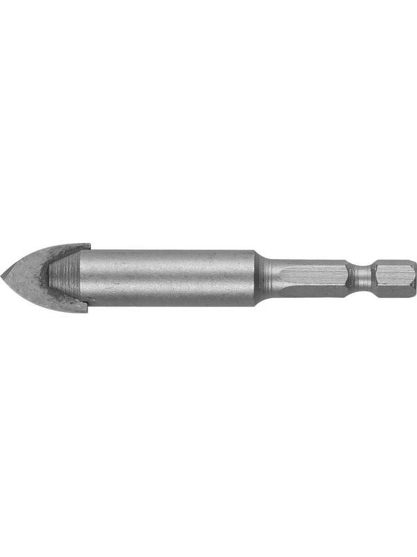 ЗУБР 14 мм, 2х кромка, HEX 1/4, Сверло по стеклу и кафелю (29840-14)