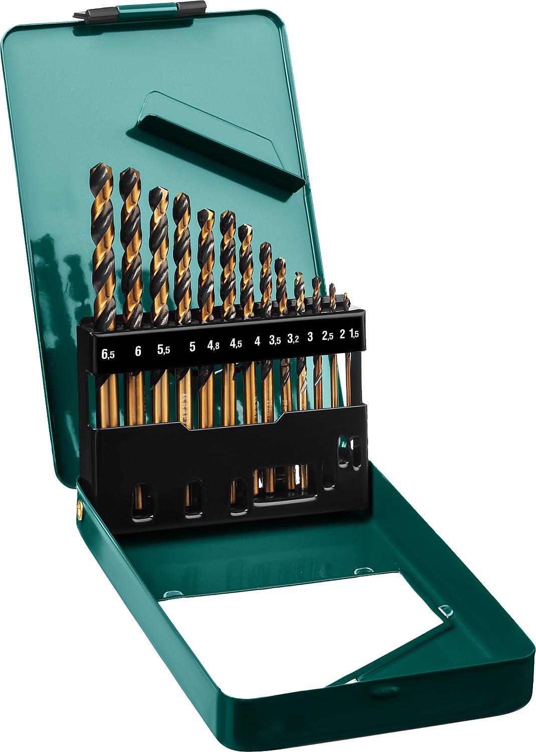 KRAFTOOL Cobalt, 13 шт, (1.5-6.5 мм), сталь М42, HSS-Co(8%), набор сверл по металлу (29656-H13)