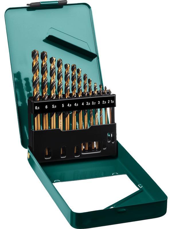 KRAFTOOL Cobalt, 13 шт, (1.5-6.5 мм), сталь М42, HSS-Co(8%), набор сверл по металлу (29656-H13)