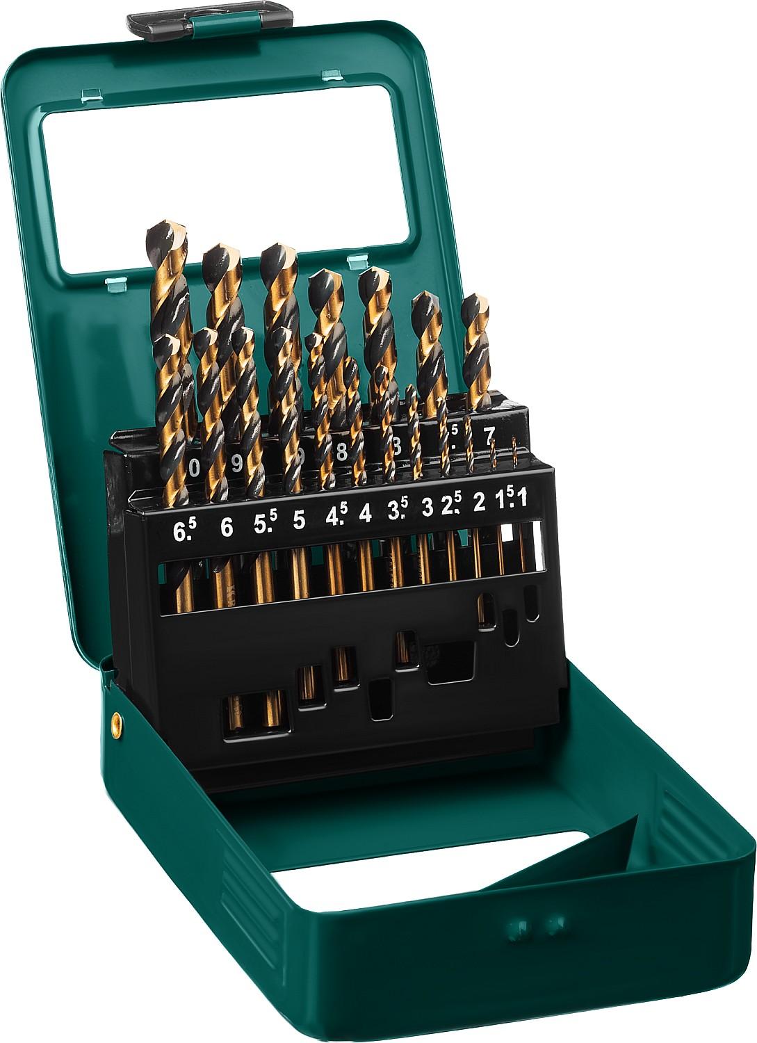 KRAFTOOL Cobalt, 19 шт, (1-10 мм), сталь М42, HSS-Co(8%), набор сверл по металлу (29656-H19)