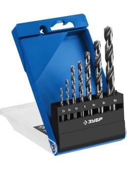 ЗУБР ПРОФ-А, 7 шт, (2.5-10.2 мм), сталь Р6М5, класс А, резьбовой, набор сверл по металлу, Профессионал (29625-H7R)