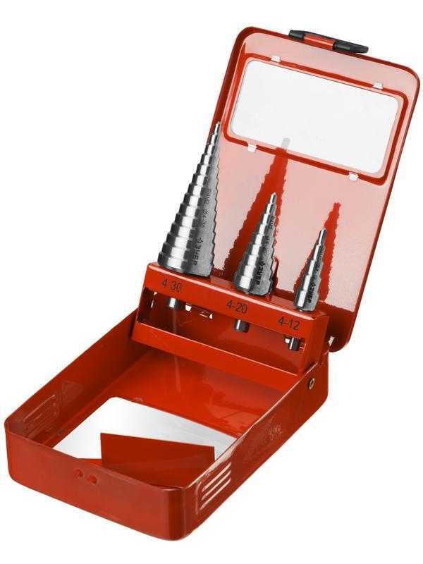 ЗУБР 4-30 мм, 3 шт, сталь Р4М2, набор ступенчатых сверл (29665-4-30-H3)