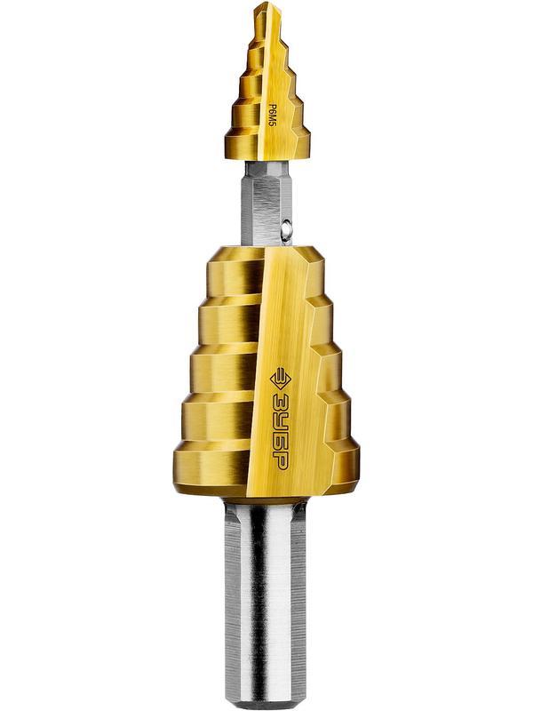 ЗУБР 4-22 мм, 11 ступеней, покрытие NiT, сверло ступенчатое составное (29673-4-22)