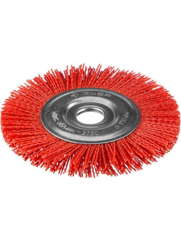 ЗУБР 150 мм, нейлоновая проволока, щетка дисковая для УШМ, Профессионал (35160-150)