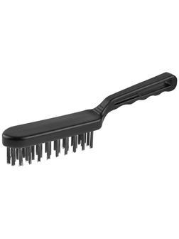 ЗУБР 4 ряда, пластмассовая рукоятка, стальная, щетка проволочная (35011-4)