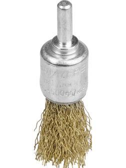 STAYER 17 мм, витая стальная латунированная проволока 0.3 мм, щетка кистевая для дрели (35113-17)