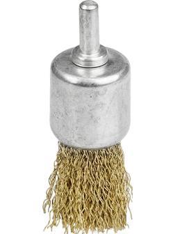 STAYER 24 мм, витая стальная латунированная проволока 0.3 мм, щетка кистевая для дрели (35113-24)