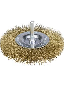 STAYER 75 мм, витая стальная латунированная проволока 0.3 мм, щетка дисковая для дрели, Professional (35114-075)