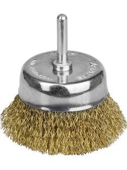 STAYER 50 мм, витая латунированная стальная проволока, 0.3 мм, чашечная щетка для дрели, Professional (35117-050)