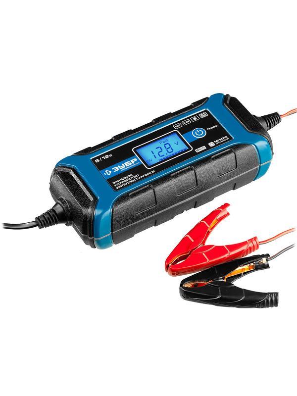 ЗУБР ЗУ-120, 6/12 В, 4 А, интеллектуальное зарядное устройство для аккумуляторов, Профессионал (59300)