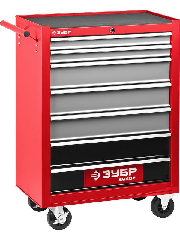 ЗУБР 680 х 330 х 880 мм, инструментальная тележка с 7 ящиками (38905-7)
