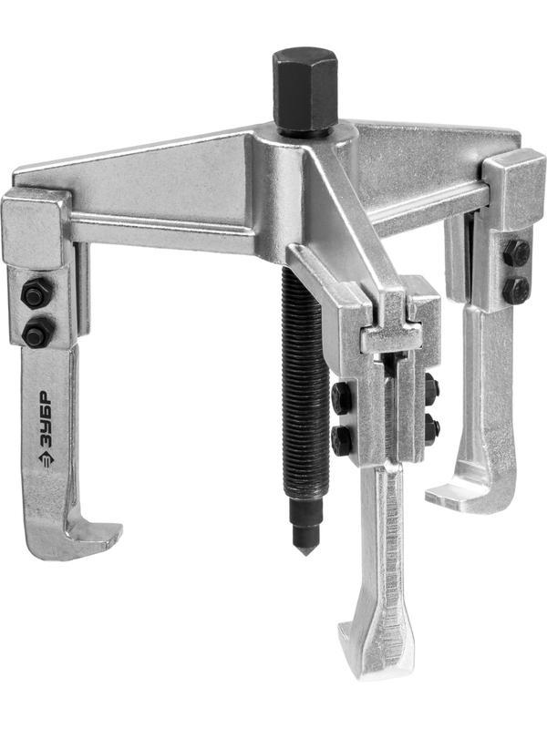 ЗУБР внешний d 30 - 130 мм, внутренний d 70 - 180 мм, раздвижной трехзахватный съемник, Профессионал (43312-180-090)