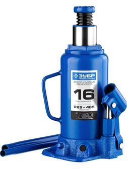 ЗУБР 16 т, 228 - 465 мм, бутылочный гидравлический домкрат, Профессионал (43060-16)