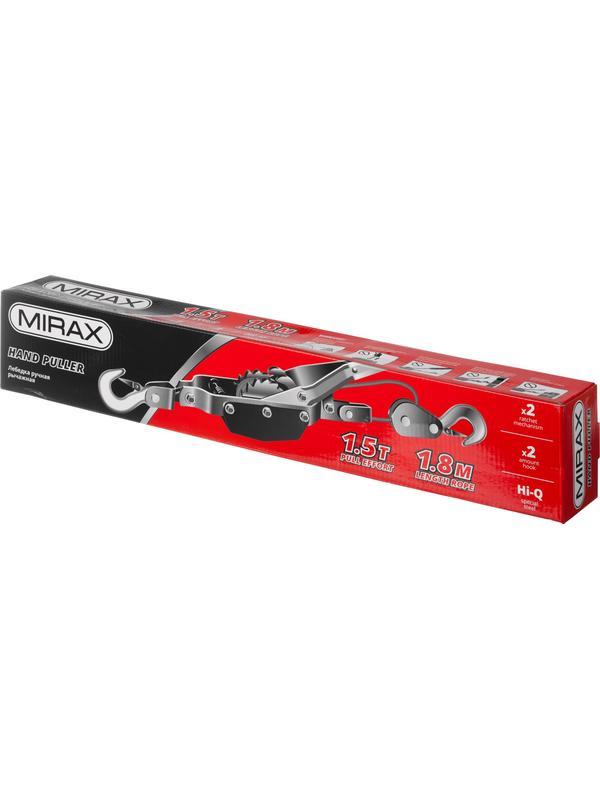 MIRAX 1.5 т, 1.8 м, ручная рычажная лебедка (43130-1.5)