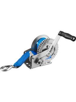 ЗУБР 0.5 т, 8 м, ручная барабанная тяговая ленточная лебедка, Профессионал (43115-0.5)