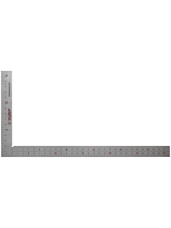 ЗУБР Цель, 300 х 150 мм, цельнометаллический нержавеющий угольник, Профессионал (34350-30)