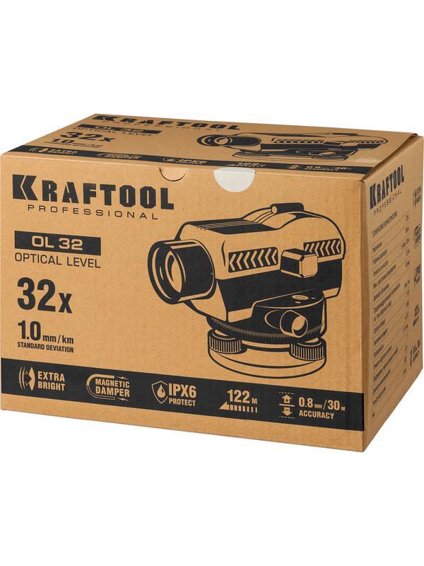 KRAFTOOL OL-32 100 м, оптический нивелир (34520)