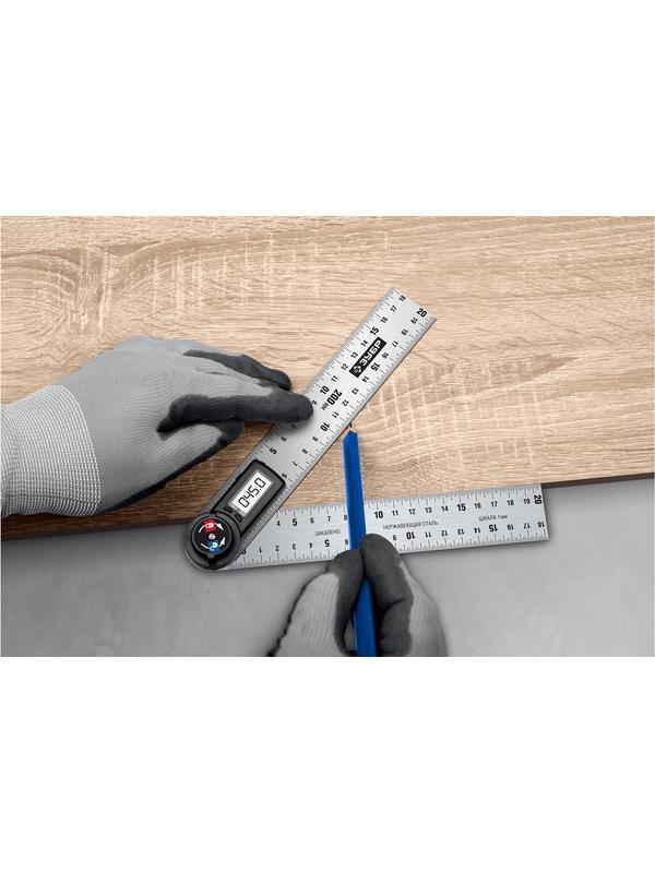 ЗУБР 200 мм, электронный транспортир-угломер, Профессионал (34294)