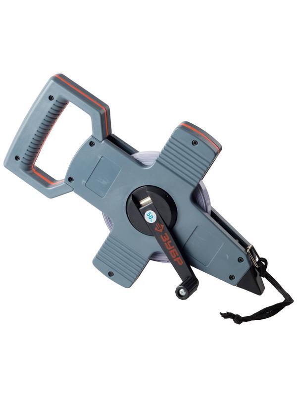 ЗУБР 50 м, геодезическая стальная мерная лента, Профессионал (34181-050)