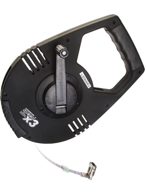 STAYER Racer, 50 м, геодезическая стальная мерная лента, Professional (2-34186-050)