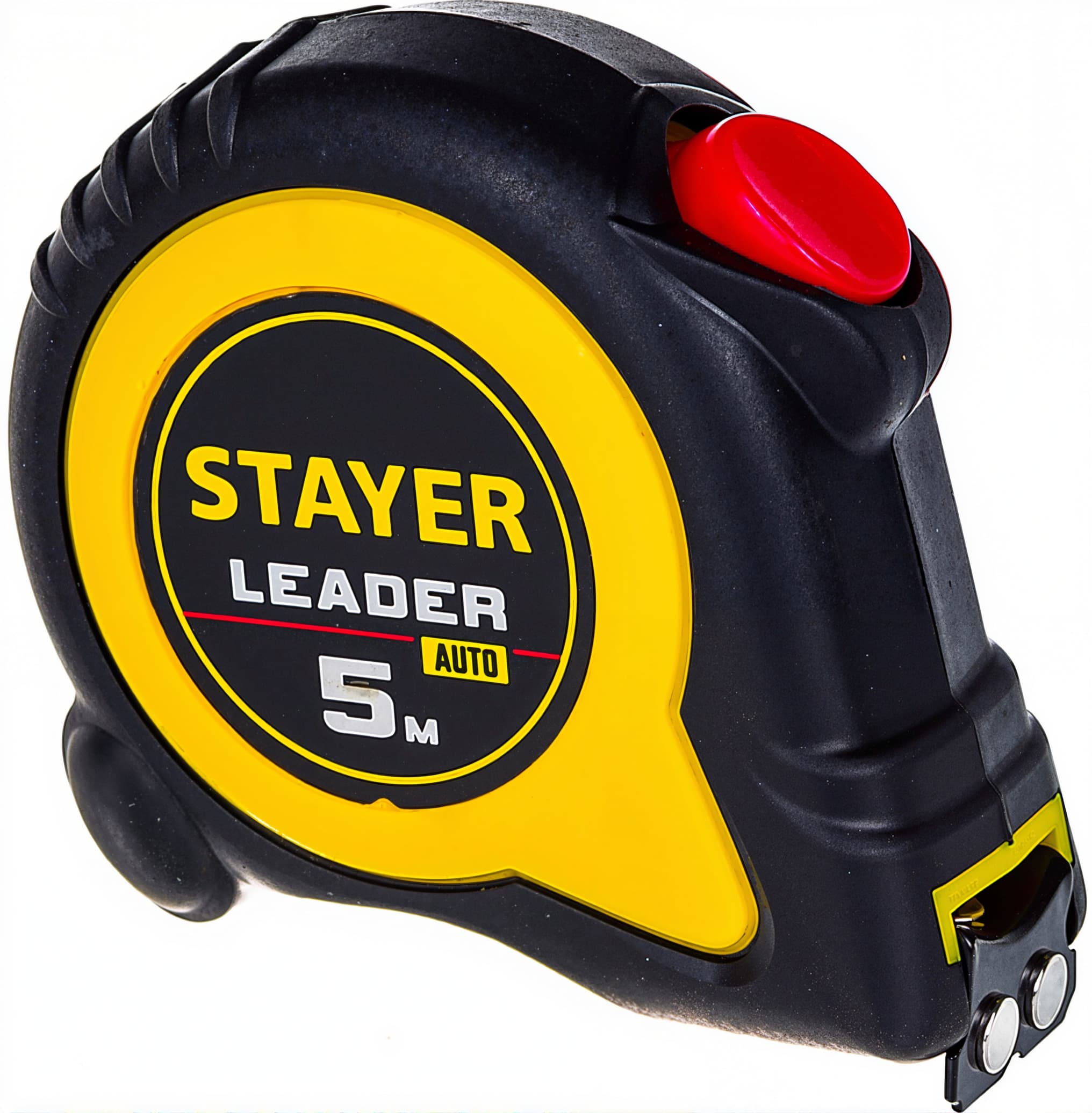 Рулетка измерительная STAYER Leader 3402-05-19, с автостопом / 5 м х 19 мм.