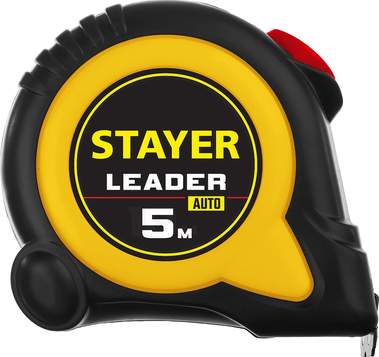 Рулетка измерительная STAYER Leader 3402-05-19, с автостопом / 5 м х 19 мм.