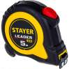 Рулетка измерительная STAYER Leader 3402-05-19, с автостопом / 5 м х 19 мм.