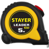 Рулетка измерительная STAYER Leader 3402-05-19, с автостопом / 5 м х 19 мм.