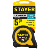 Рулетка измерительная STAYER Leader 3402-05-19, с автостопом / 5 м х 19 мм.