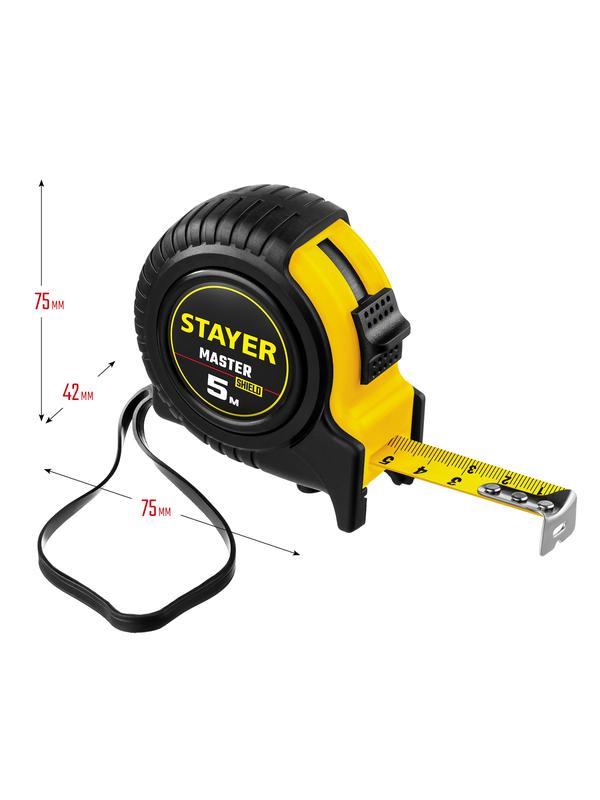 STAYER 5 м х 19 мм, рулетка (34025-05)