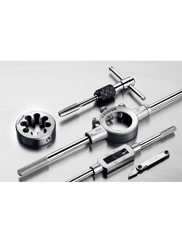 STAYER шаг метрич. резьбы 0.5 - 1.75 мм, шаг трубной резьбы 0.907 и 1.07 мм, (27, 28 tpi), резьбомер, Professional (28041)