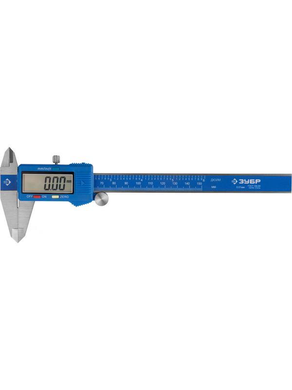 ЗУБР ШЦЦ-I-150-0.01, 150 мм, электронный штангенциркуль, Профессионал (34465-150)