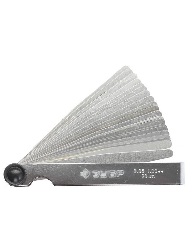 ЗУБР 20 шт, 0.05 - 1 мм, набор автомобильных щупов (4325-H20)
