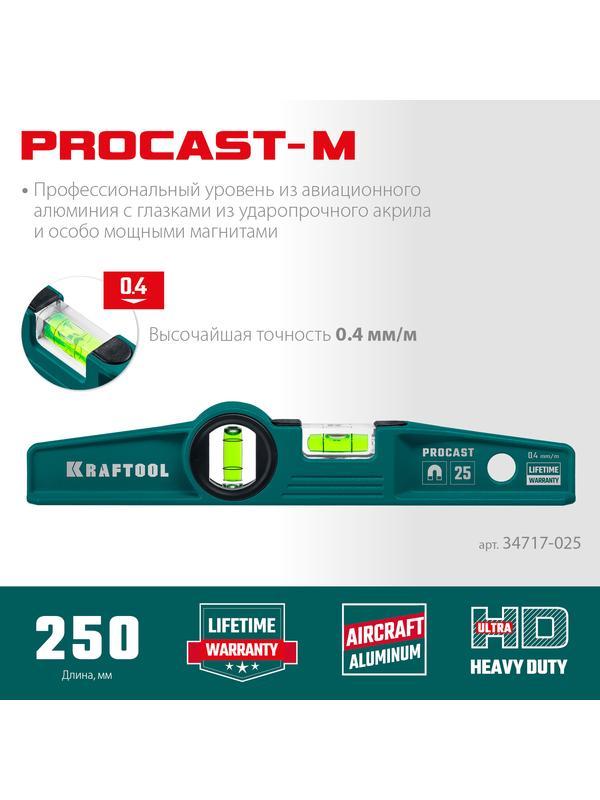 KRAFTOOL PROCAST, 250 мм, литой уровень (34717-025)