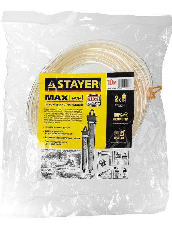 STAYER 10 м, d 6 мм, гидроуровень (3486-06-10)